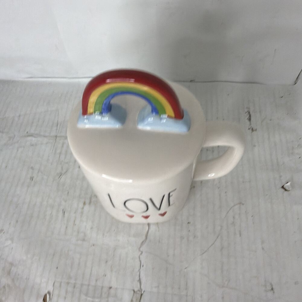 Rae Dunn Magenta Love With Hearts Mug With Lid Pride